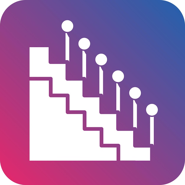 Vector vector design stairs icon style