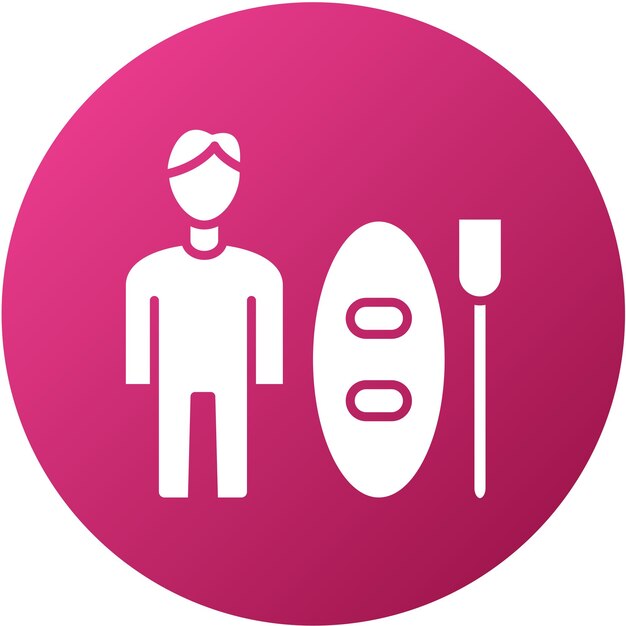 Векторный дизайн standup paddleboarding icon style