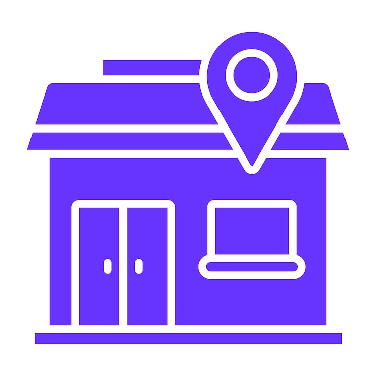 Vector vector design store locatie icon stijl