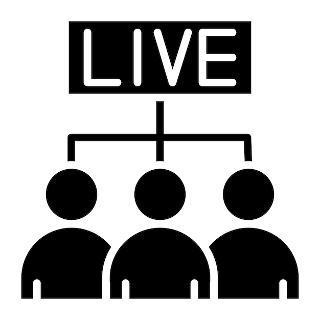 Vector Design Streaming Gemeenschap Icon Stijl