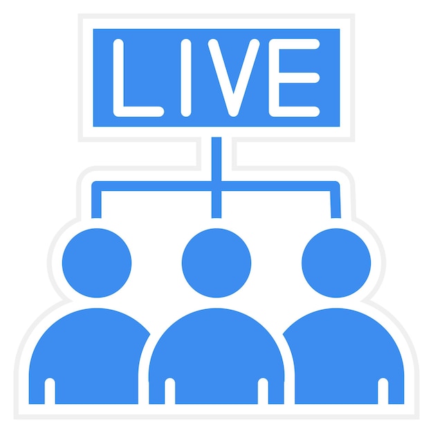 Vector Design Streaming Gemeenschap Icon Stijl