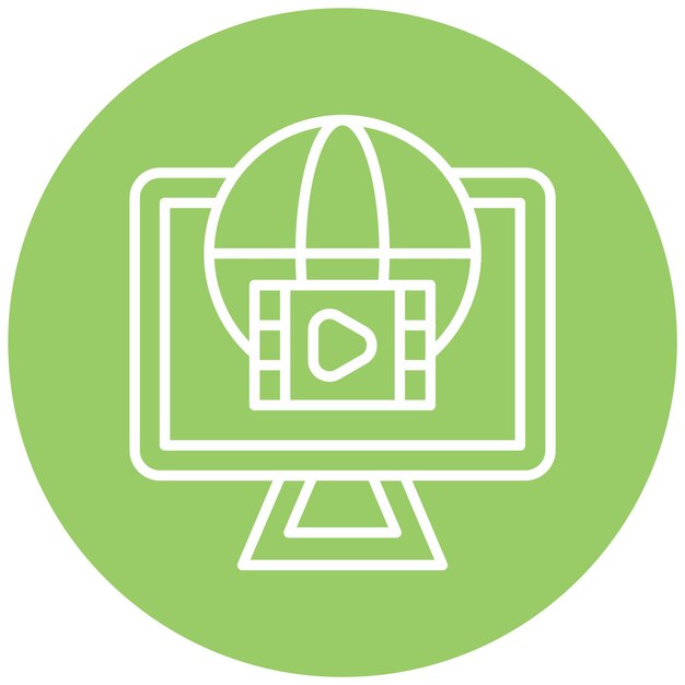 터 디자인 스트리밍 플랫폼 아이콘 스타일