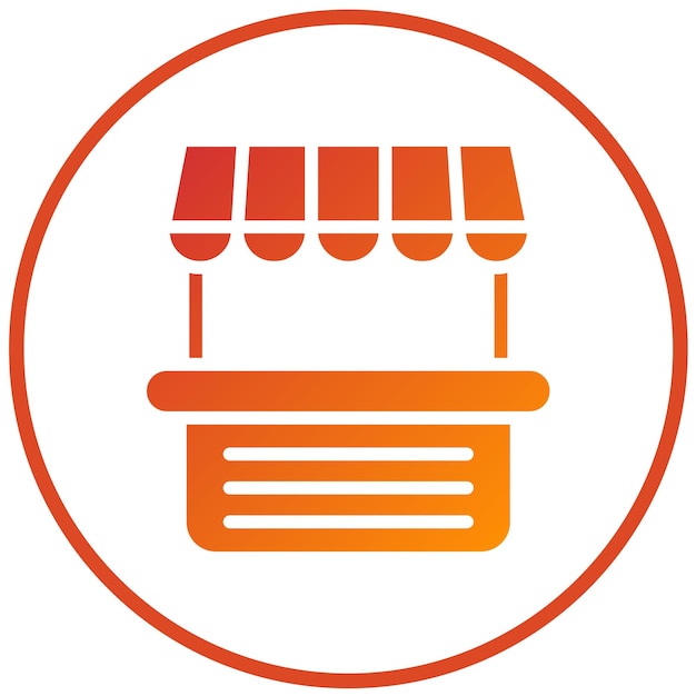 Vector Design Street Market Icon Stijl