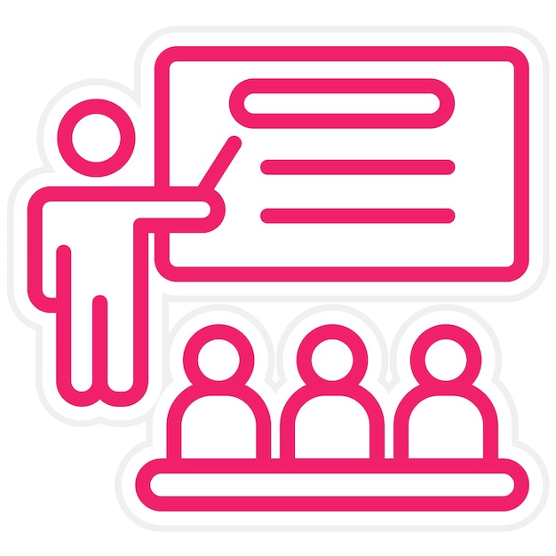터 디자인 학생 강의 아이콘 스타일