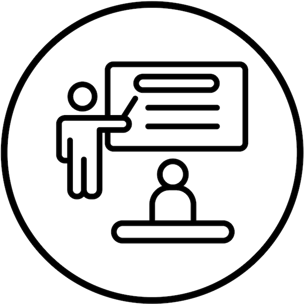 vector design student mentor icon style
