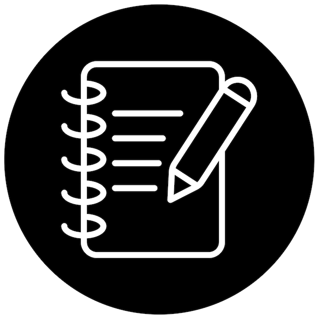 Vector Design Student Notebook Icon Stijl