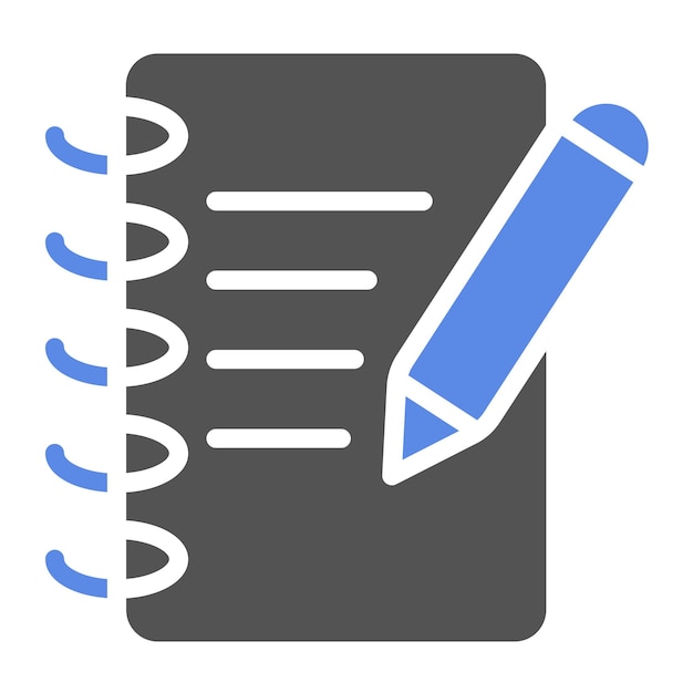 Vector Design Student Notebook Icon Stijl