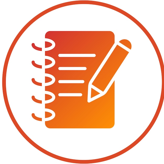 Vector Design Student Notebook Icon Stijl
