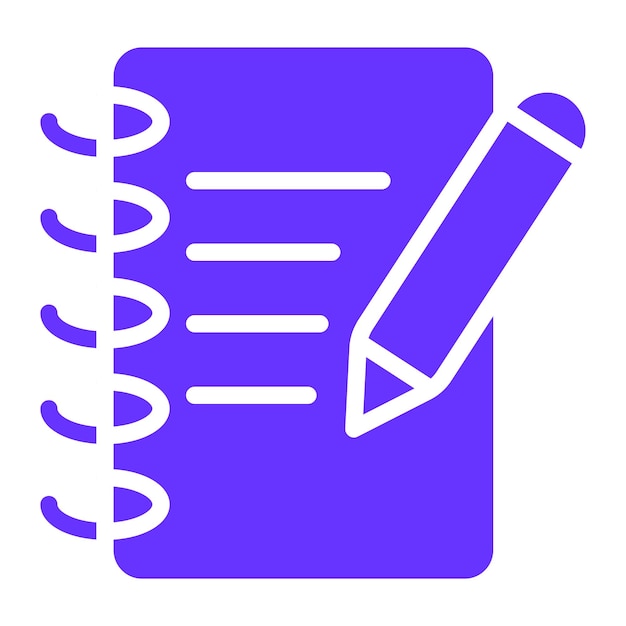 Vector Design Student Notebook Icon Stijl