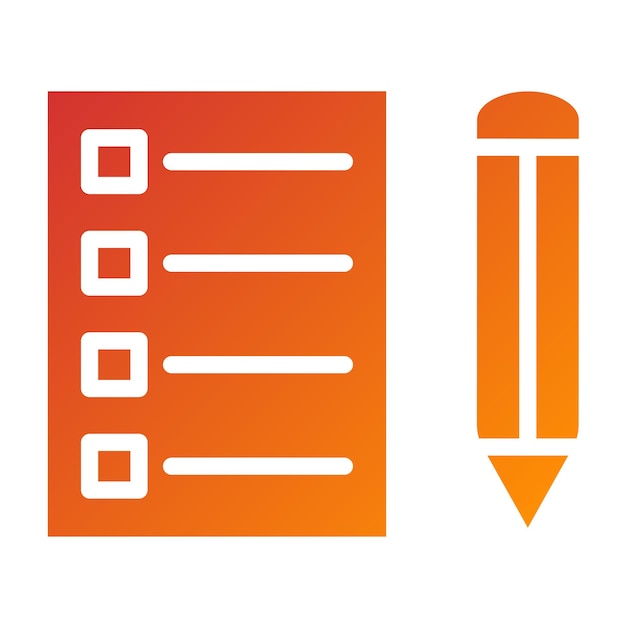 Vector Design Study Quiz Icon Stijl