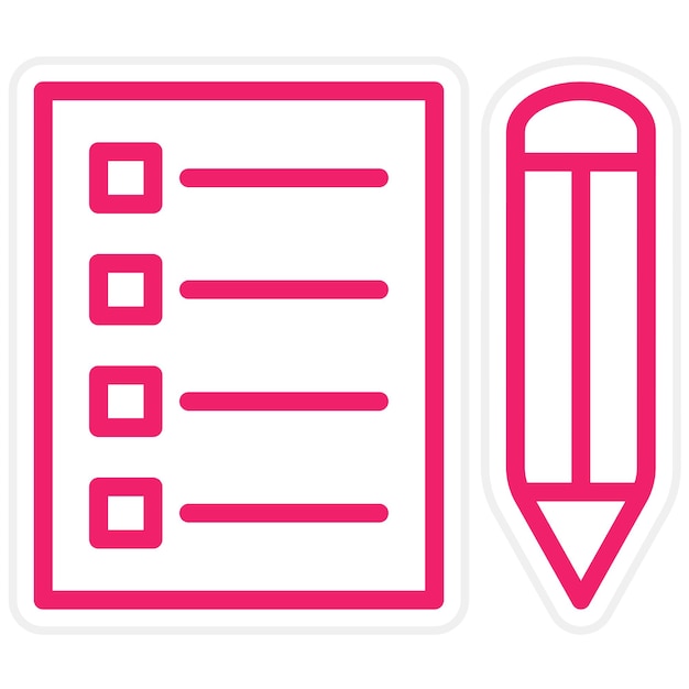Vector Design Study Quiz Icon Stijl