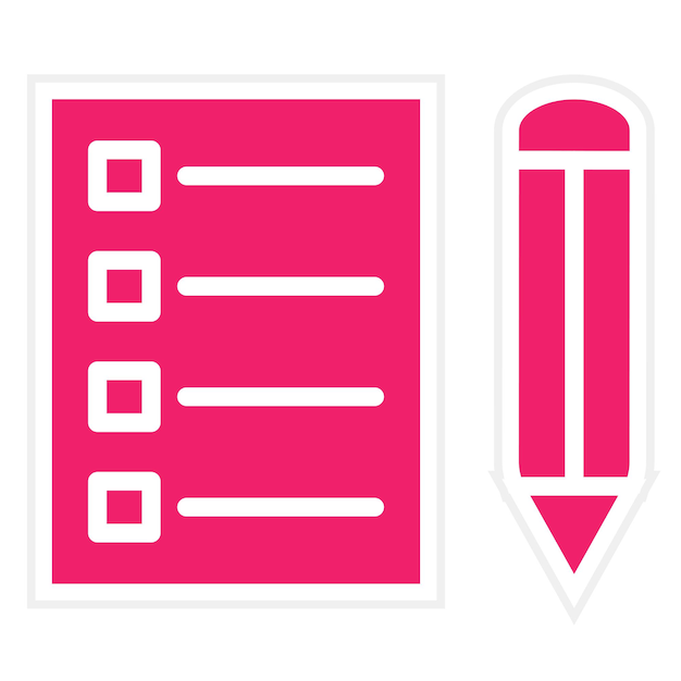 Vector Design Study Quiz Icon Stijl