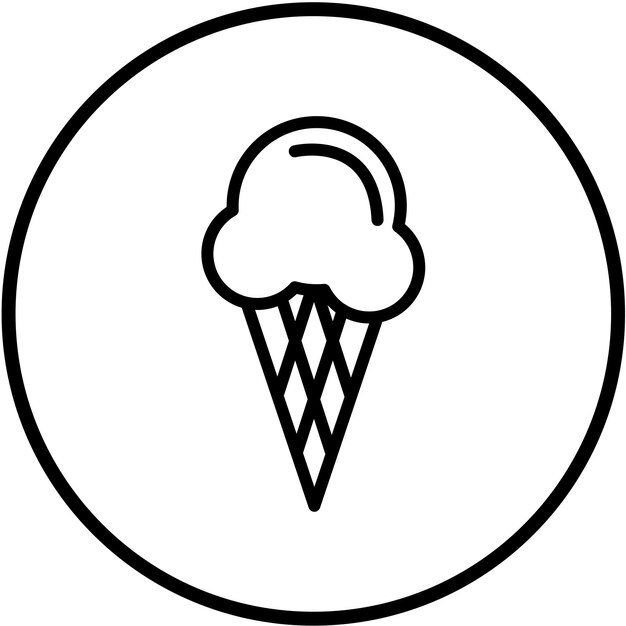 Vector Design Sugar Cone Icon Style