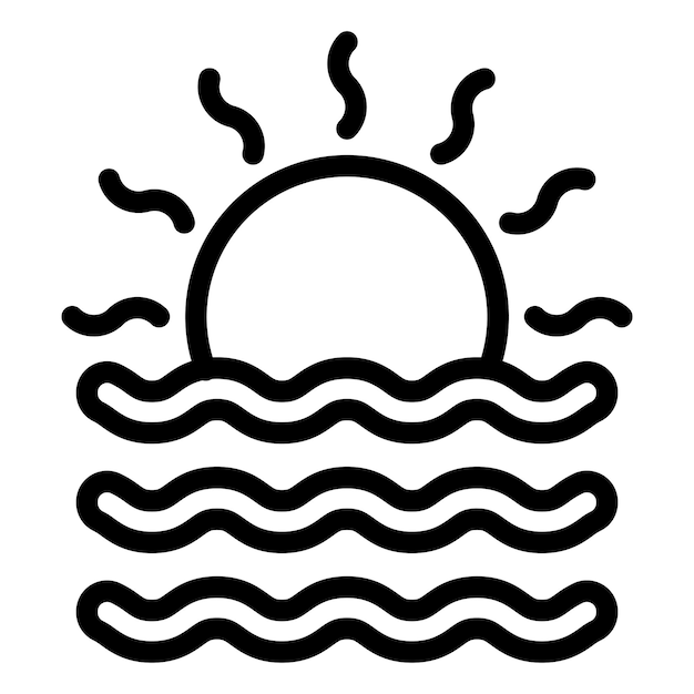 Vector Design Sunset Icon Style