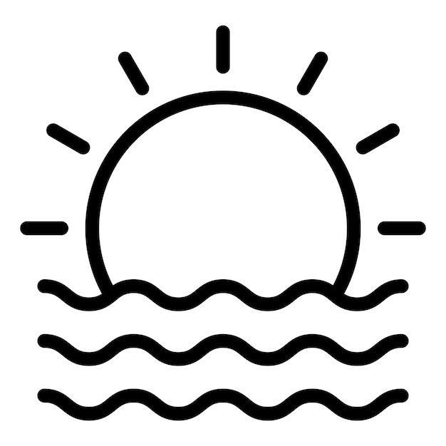 Векторный дизайн Sunset Icon Style