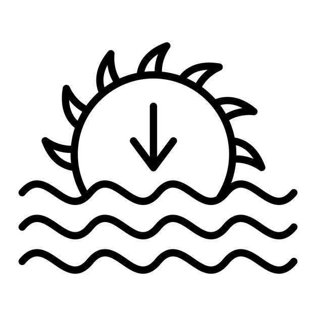 Vector Design Sunset Icon Style