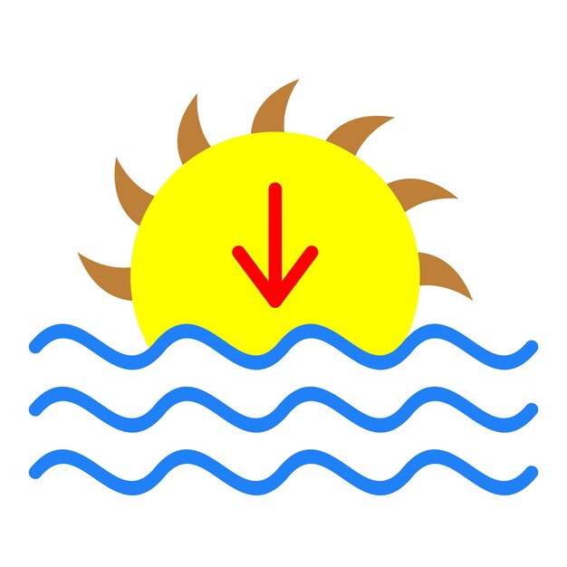 Vector Design Sunset Icon Style