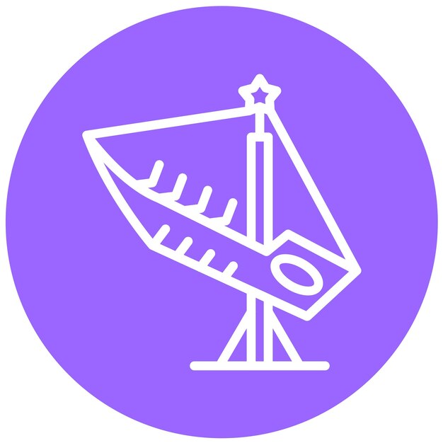 Stile di icona di barca oscillante a disegno vettoriale