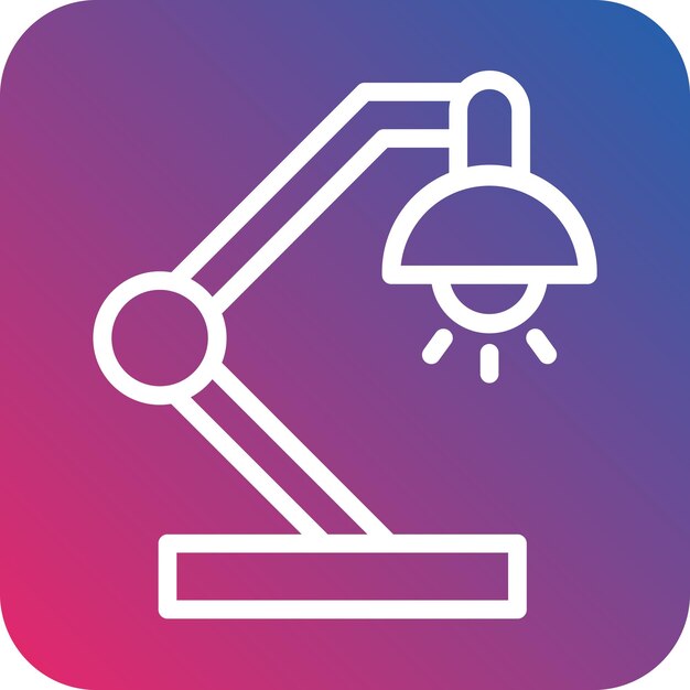 Vector Design Table Lamp Icon Style