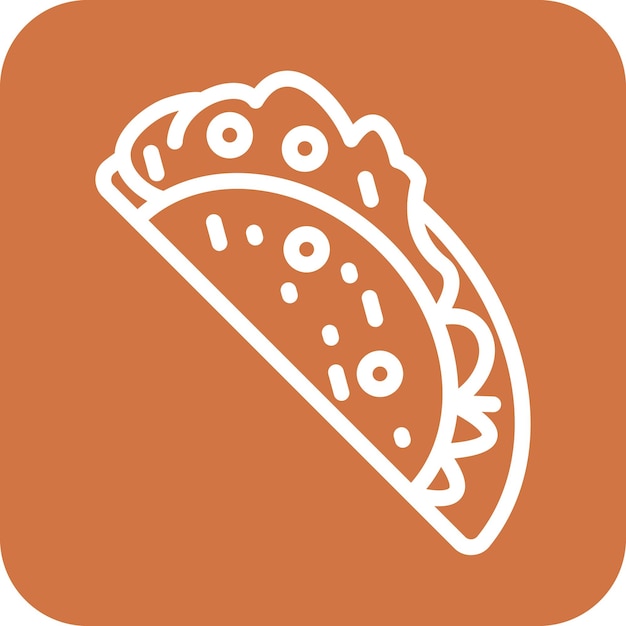 Vector Design Taco Icon Style