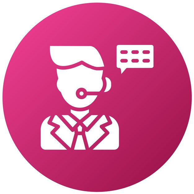 Vector Design Talk Center Icon Stijl