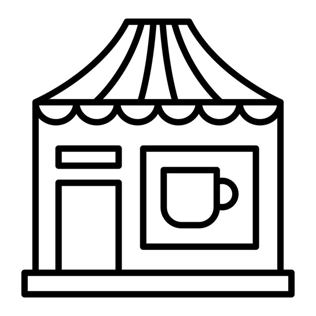 Vector Design Tea Stall Icon Stijl
