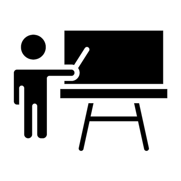 Vettore vector design teacher lecture icon style (stilo delle icone delle lezioni)