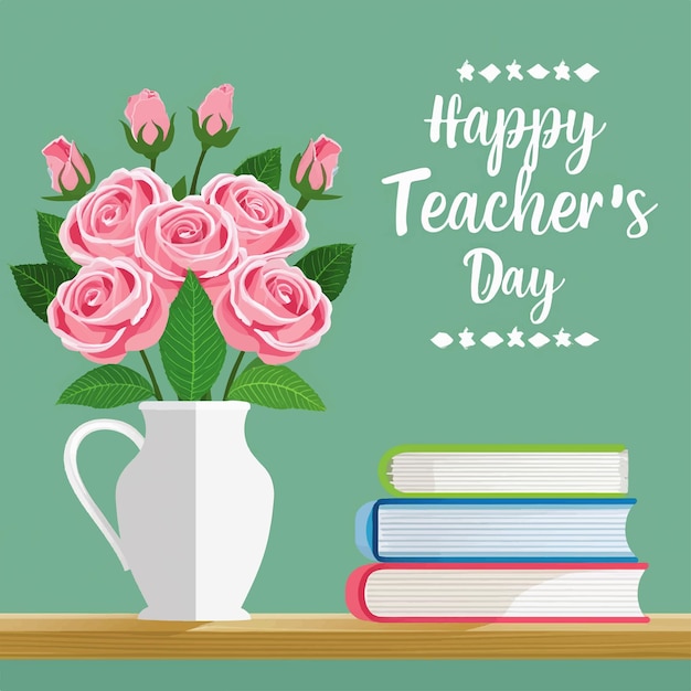 Vector vector design for teachers day card