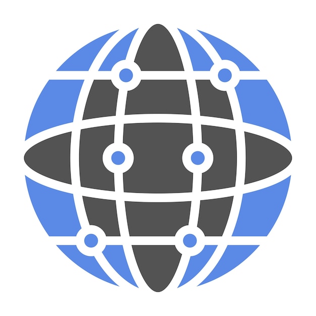 Векторный дизайн Tech Globe Icon Style