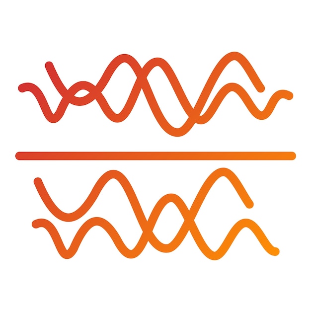 Vector design tech wave icon style (stile di icona a onde vettoriale)