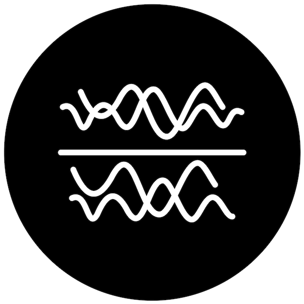 Vector design tech wave icon style (stile di icona a onde vettoriale)