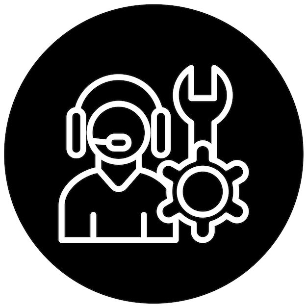 Vector vector design technical support icon style