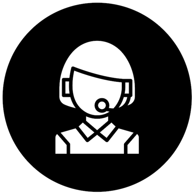 터 디자인 텔레마케터 아이콘 스타일