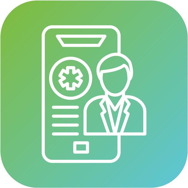 Vector vector design telemedicine icon style