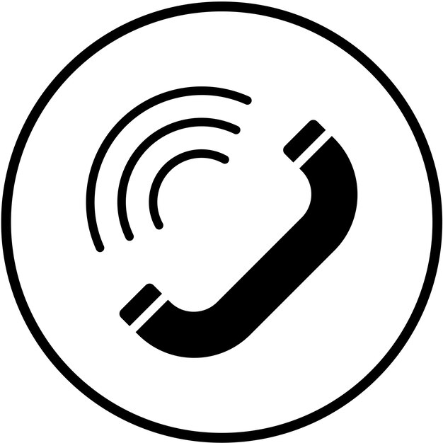 vector design telephone line icon style