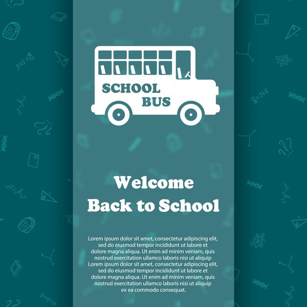 Vector design template for Back to school