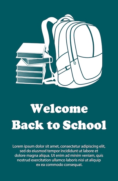 Vector vector design template for back to school