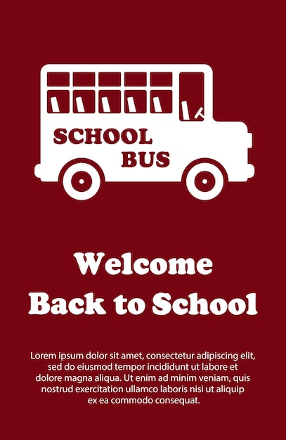 Vector vector design template for back to school