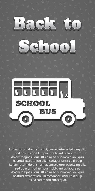 Vector design template for Back to school