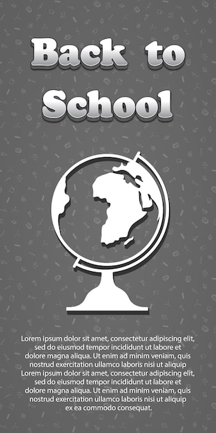 Vector design template for Back to school