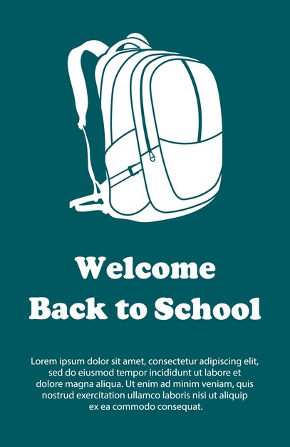 Vector design template for Back to school