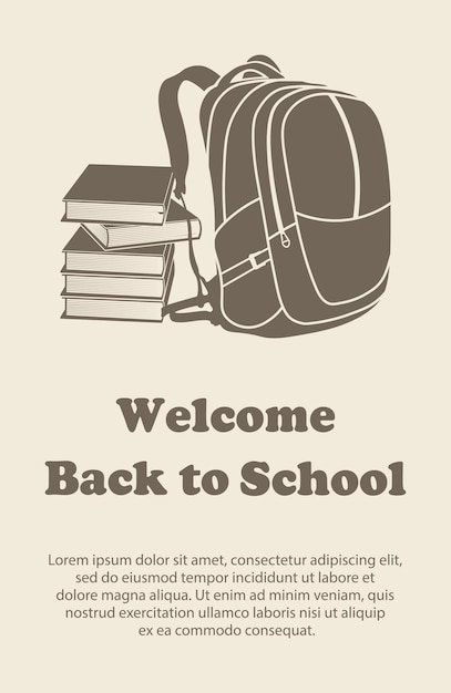 Vector design template for Back to school