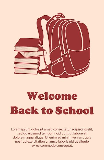 Vector vector design template for back to school