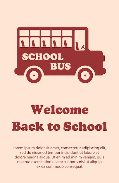 Vector design template for Back to school