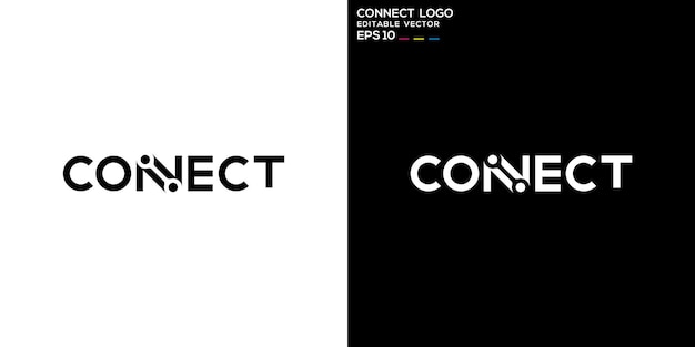 Vector design template of logo connection internet network communication text symbol icon EPS 1