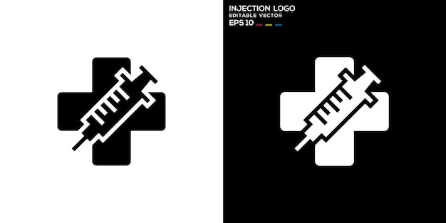 벡터 주사 로고의 터 디자인 템플릿 건강 의료 의료 의약품 아이콘 기호 eps10