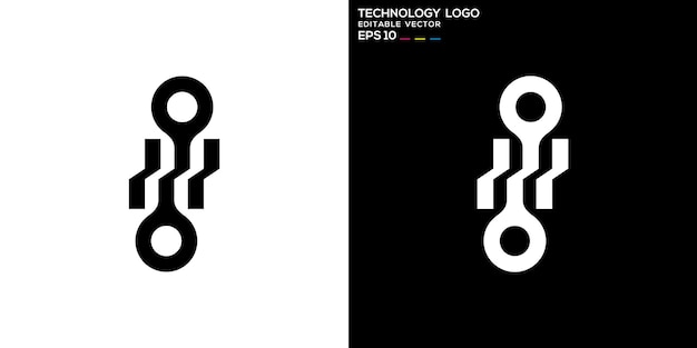 Vector design template of technology logo blockchain connection dot internet system symbol icon