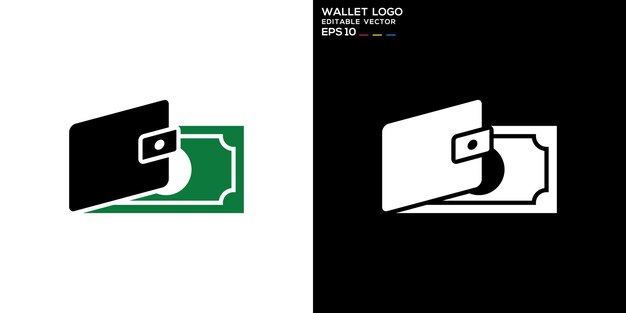 Vector vector design template of wallet logo payment fast savings icon symbol eps 10