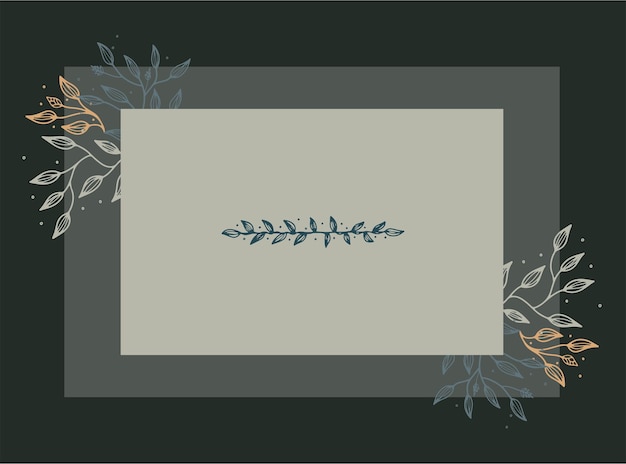 vector design templates in simple modern style with copy space for text, flowers and leaves - wedding invitation backgrounds and frames, social media stories wallpapers