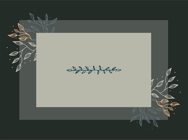 Vector design templates in simple modern style with copy space for text, flowers and leaves - wedding invitation backgrounds and frames, social media stories wallpapers